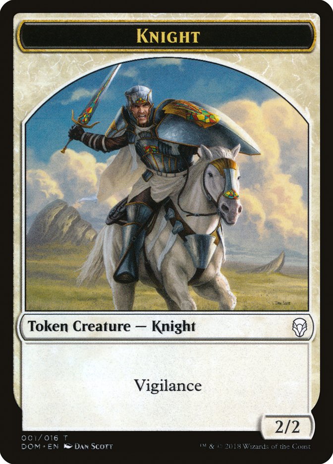 Knight (001/016) [Dominaria Tokens] | Exor Games Bridgewater