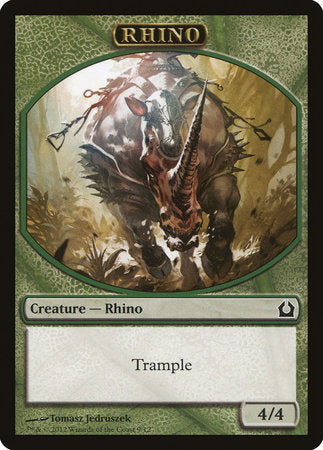 Rhino Token [Return to Ravnica Tokens] | Exor Games Bridgewater