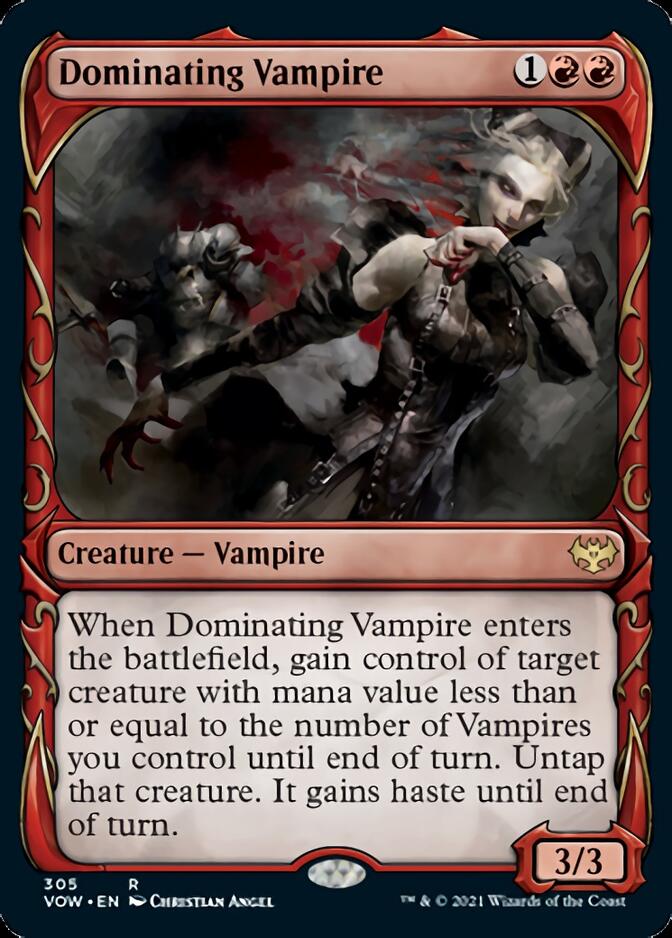 Dominating Vampire (Showcase Fang Frame) [Innistrad: Crimson Vow] | Exor Games Bridgewater