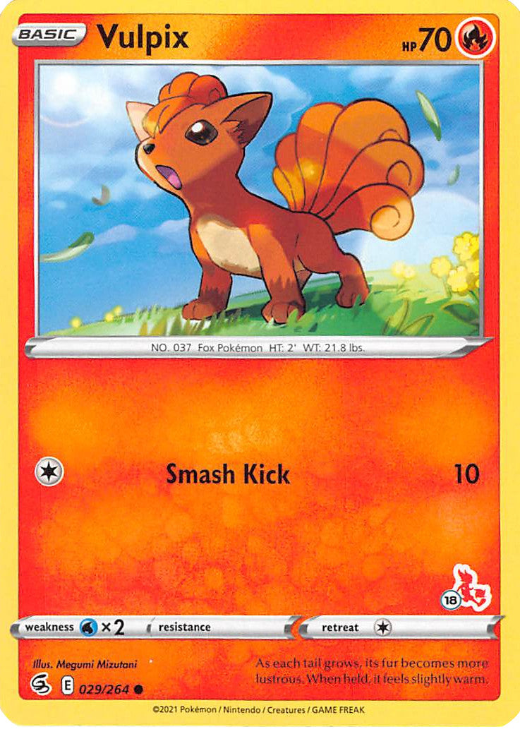 Vulpix (029/264) (Cinderace Stamp #18) [Battle Academy 2022] | Exor Games Bridgewater