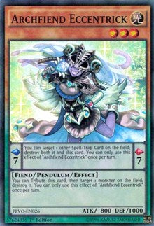 Archfiend Eccentrick [PEVO-EN026] Super Rare | Exor Games Bridgewater