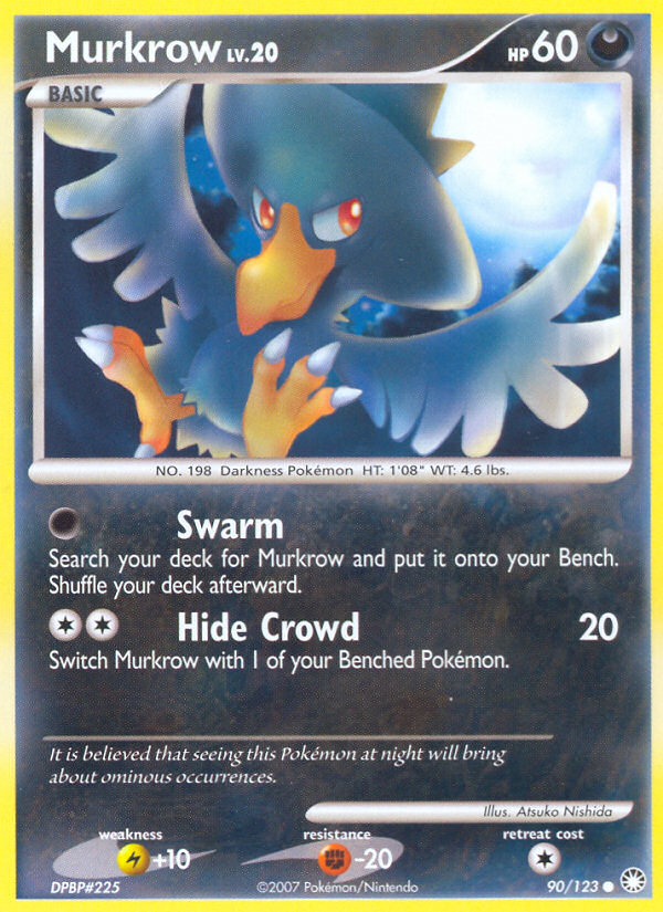 Murkrow (90/123) [Diamond & Pearl: Mysterious Treasures] | Exor Games Bridgewater