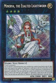 Minerva, the Exalted Lightsworn [BLLR-EN044] Secret Rare | Exor Games Bridgewater