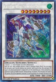 Crystal Wing Synchro Dragon [BLLR-EN062] Secret Rare | Exor Games Bridgewater