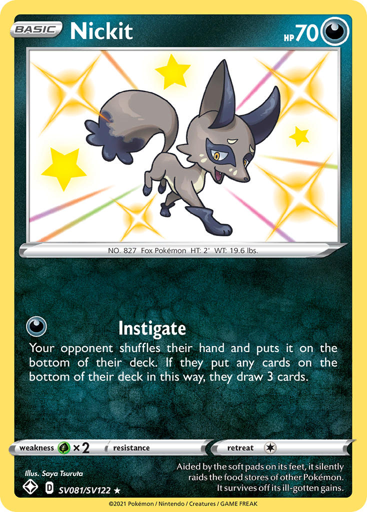 Nickit (SV081/SV122) [Sword & Shield: Shining Fates] | Exor Games Bridgewater