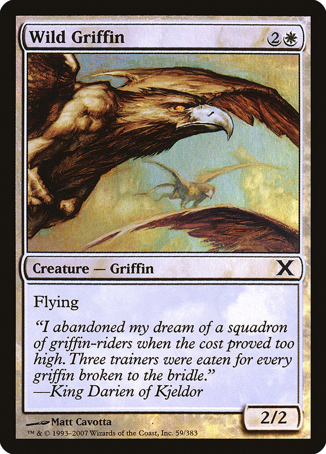 Wild Griffin (Premium Foil) [Tenth Edition] | Exor Games Bridgewater