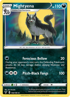 Mightyena (104/185) [Sword & Shield: Vivid Voltage] | Exor Games Bridgewater