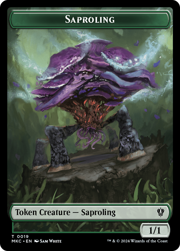 Saproling // Morph Double-Sided Token [Murders at Karlov Manor Commander Tokens] | Exor Games Bridgewater