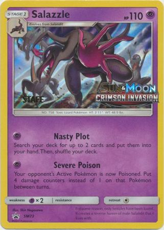 Salazzle (SM73) (Staff Prerelease Promo) [Sun & Moon: Black Star Promos] | Exor Games Bridgewater
