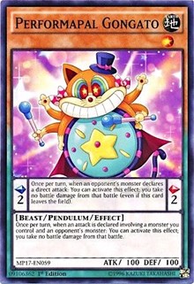 Performapal Gongato [MP17-EN059] Common | Exor Games Bridgewater