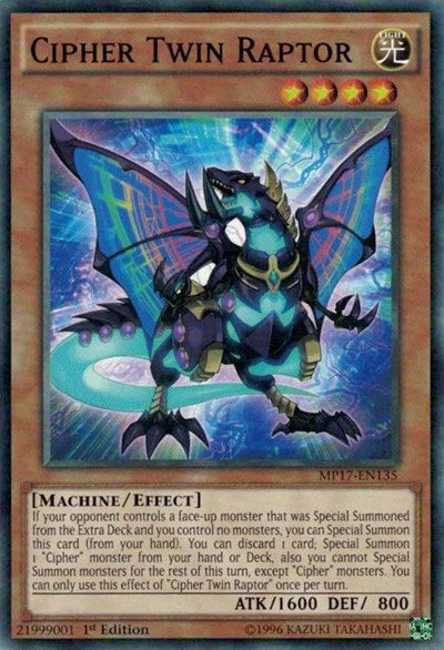 Cipher Twin Raptor [MP17-EN135] Common | Exor Games Bridgewater