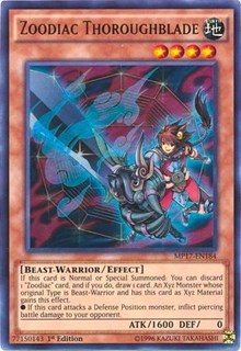 Zoodiac Thoroughblade [MP17-EN184] Ultra Rare | Exor Games Bridgewater