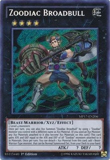 Zoodiac Broadbull [MP17-EN206] Secret Rare | Exor Games Bridgewater