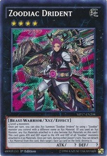 Zoodiac Drident [MP17-EN208] Secret Rare | Exor Games Bridgewater