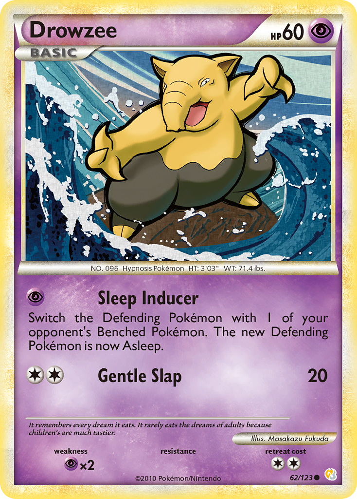 Drowzee (62/123) [HeartGold & SoulSilver: Base Set] | Exor Games Bridgewater