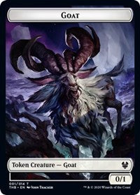 Goat // Human Soldier Double-sided Token [Theros Beyond Death Tokens] | Exor Games Bridgewater