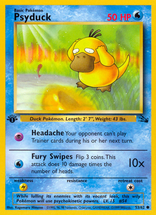 Psyduck (53/62) [Fossil 1st Edition] | Exor Games Bridgewater