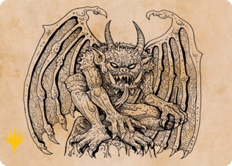 Cloister Gargoyle (Showcase) Art Card (Gold-Stamped Signature) [Dungeons & Dragons: Adventures in the Forgotten Realms Art Series] | Exor Games Bridgewater