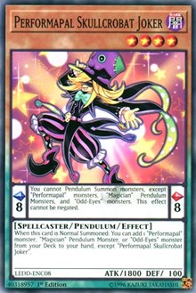 Performapal Skullcrobat Joker [LEDD-ENC08] Common | Exor Games Bridgewater