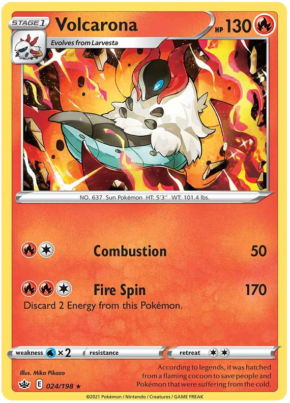 Volcarona (024/198) [Sword & Shield: Chilling Reign] | Exor Games Bridgewater