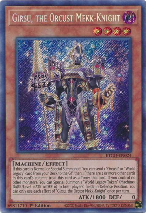 Girsu, the Orcust Mekk-Knight [ETCO-EN024] Secret Rare | Exor Games Bridgewater