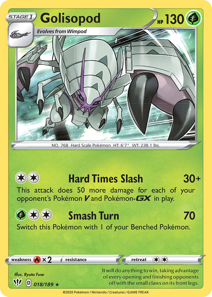 Golisopod (018/189) [Sword & Shield: Darkness Ablaze] | Exor Games Bridgewater