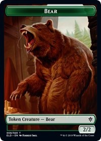 Bear // Food (17) Double-sided Token [Throne of Eldraine Tokens] | Exor Games Bridgewater