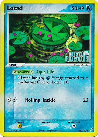 Lotad (55/100) (Stamped) [EX: Crystal Guardians] | Exor Games Bridgewater