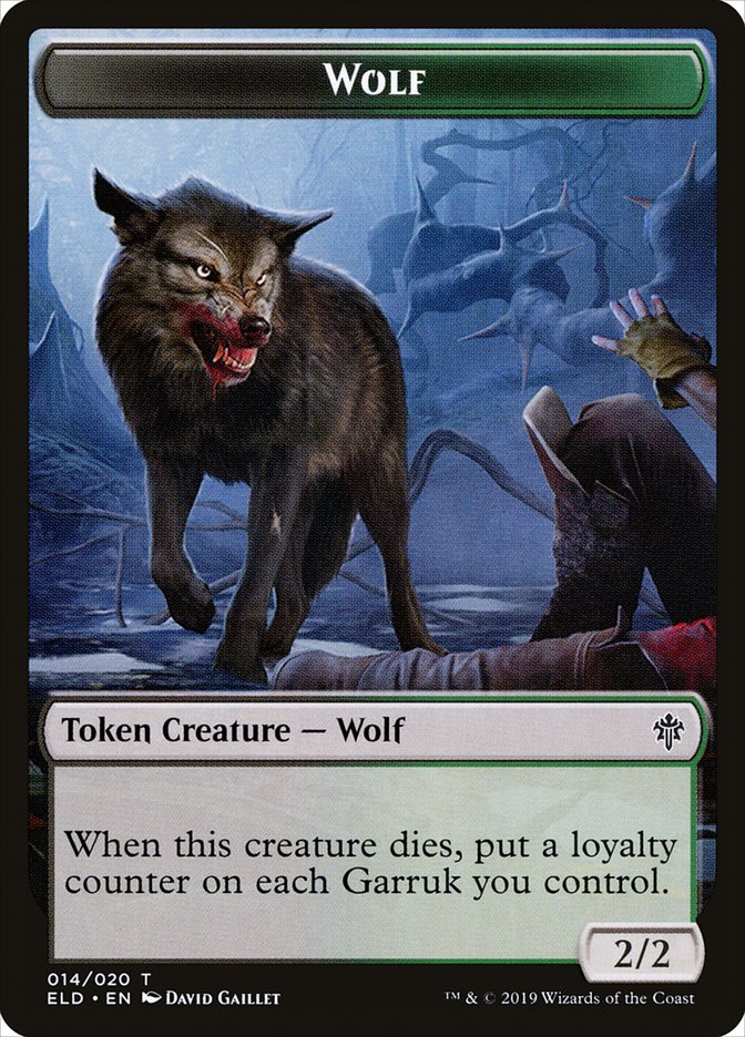 Wolf [Throne of Eldraine Tokens] | Exor Games Bridgewater