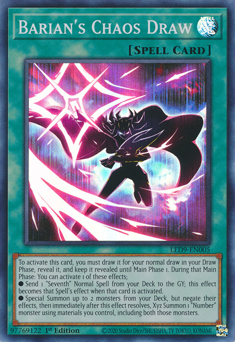 Barian's Chaos Draw [LED9-EN005] Super Rare | Exor Games Bridgewater