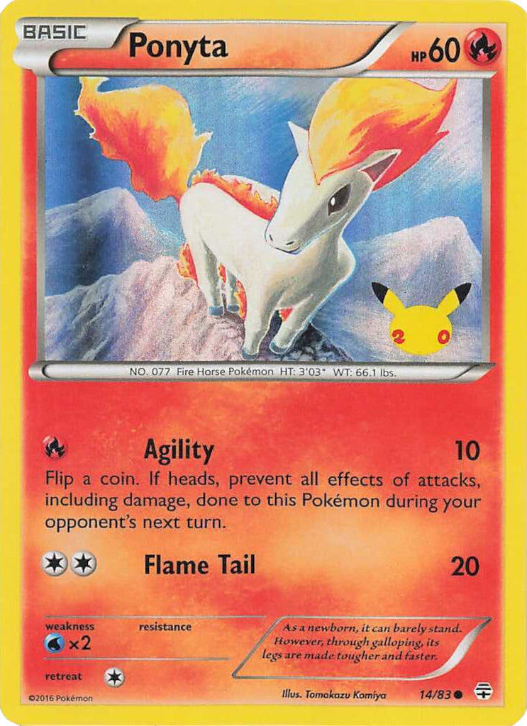 Ponyta (14/83) (20th Anniversary Stamp) [XY: Generations] | Exor Games Bridgewater