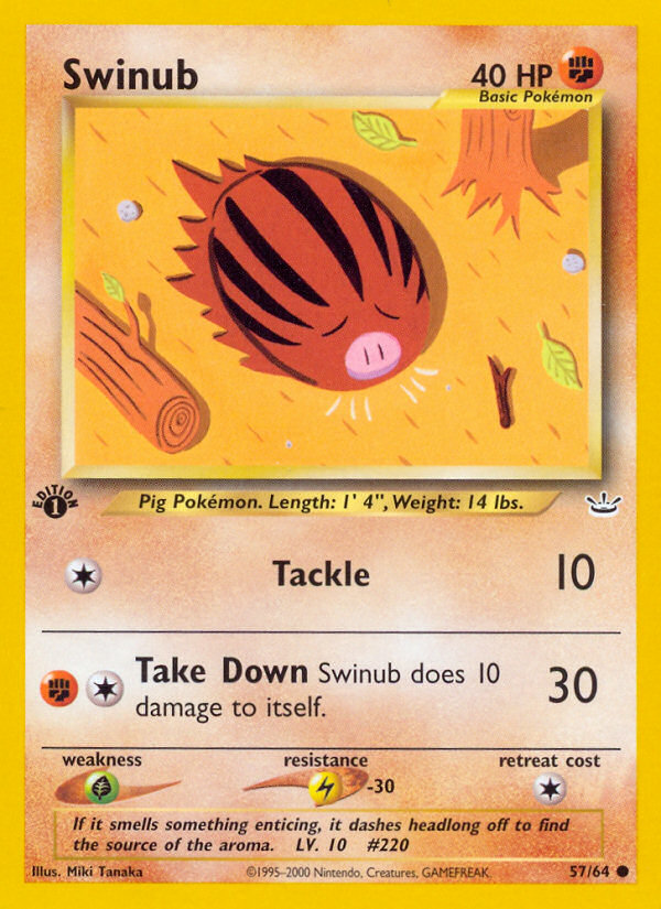 Swinub (57/64) [Neo Revelation 1st Edition] | Exor Games Bridgewater