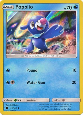 Popplio (39/149) (Water Web Holo) [Sun & Moon: Base Set] | Exor Games Bridgewater