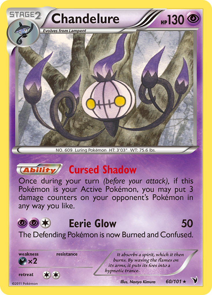 Chandelure (60/101) [Black & White: Noble Victories] | Exor Games Bridgewater