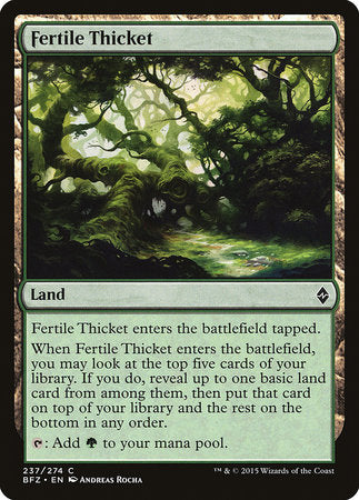 Fertile Thicket [Battle for Zendikar] | Exor Games Bridgewater