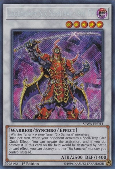 Legendary Six Samurai - Shi En [SPWA-EN011] Secret Rare | Exor Games Bridgewater