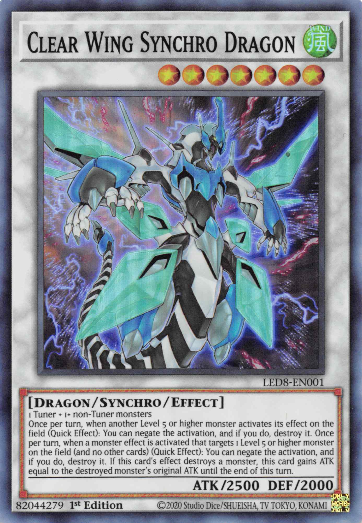 Clear Wing Synchro Dragon [LED8-EN001] Super Rare | Exor Games Bridgewater