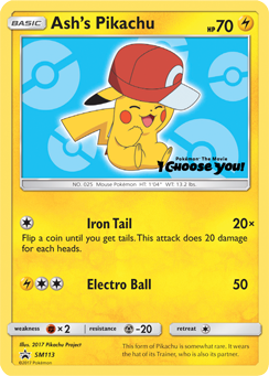 Ash's Pikachu (SM113) [Sun & Moon: Black Star Promos] | Exor Games Bridgewater