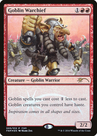 Goblin Warchief (2016) [Friday Night Magic 2016] | Exor Games Bridgewater