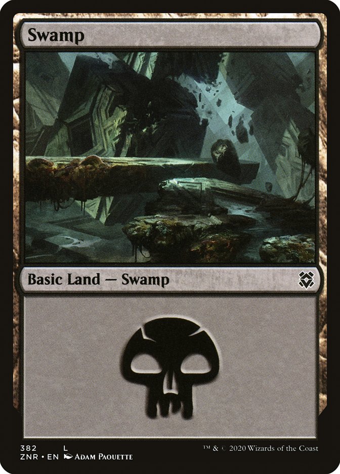 Swamp (382) [Zendikar Rising] | Exor Games Bridgewater