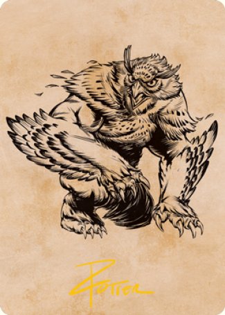 Owlbear (Showcase) Art Card (Gold-Stamped Signature) [Dungeons & Dragons: Adventures in the Forgotten Realms Art Series] | Exor Games Bridgewater