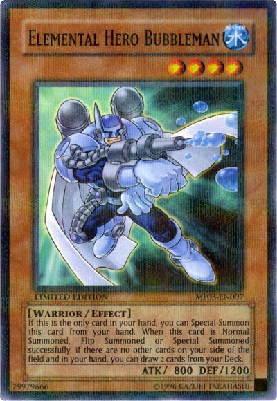 Elemental HERO Bubbleman [MF03-EN007] Parallel Rare | Exor Games Bridgewater