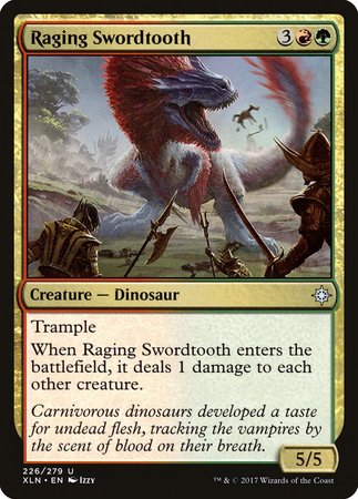 Raging Swordtooth [Ixalan] | Exor Games Bridgewater