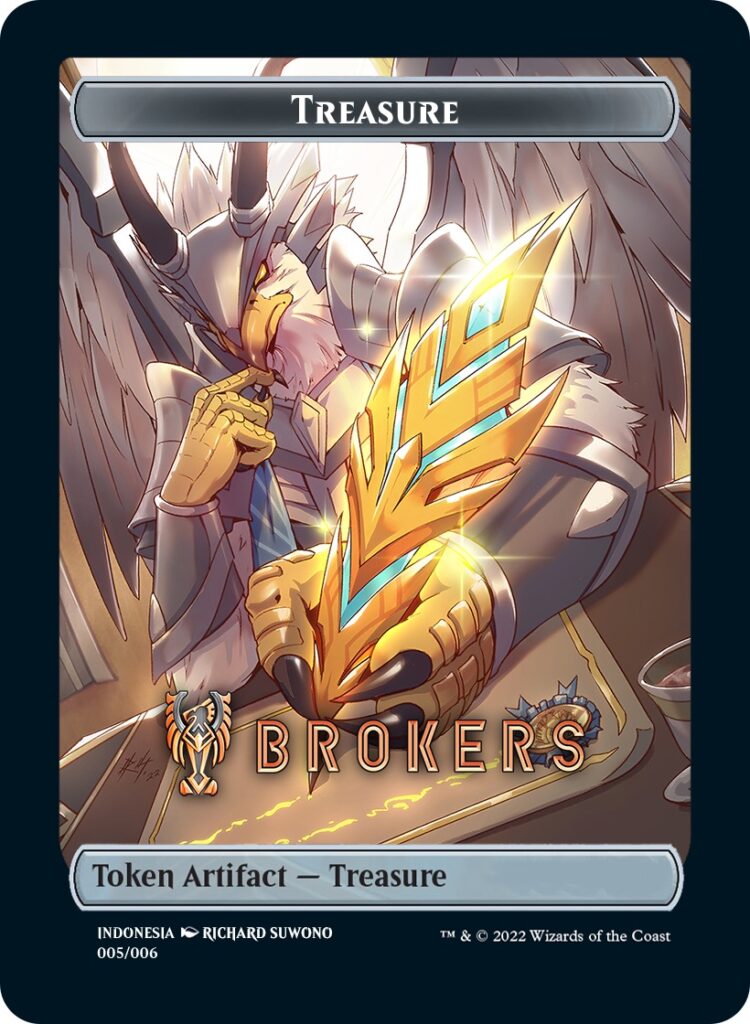 Treasure Token (Brokers) (Southeast Asia Artists) [Streets of New Capenna Tokens] | Exor Games Bridgewater