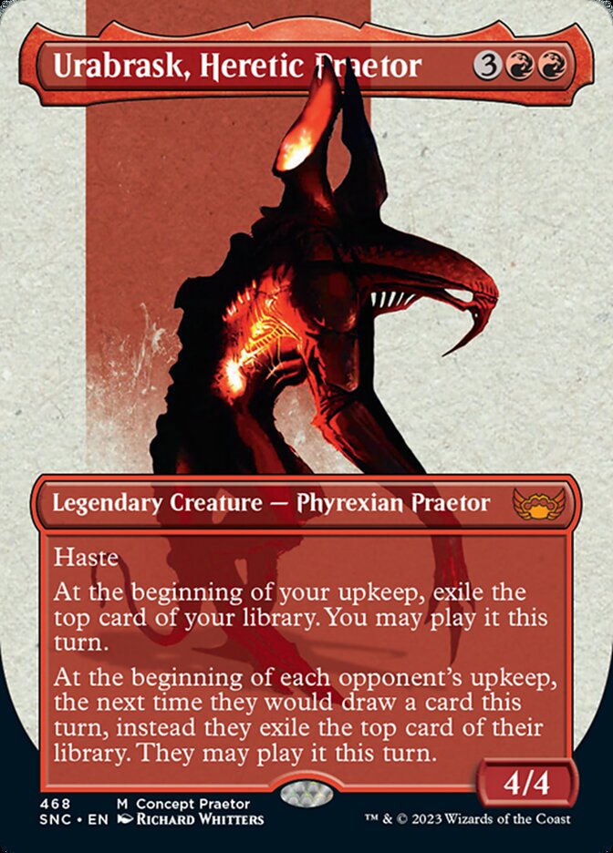 Urabrask, Heretic Praetor (Borderless Concept Praetors) [Phyrexia: All Will Be One] | Exor Games Bridgewater