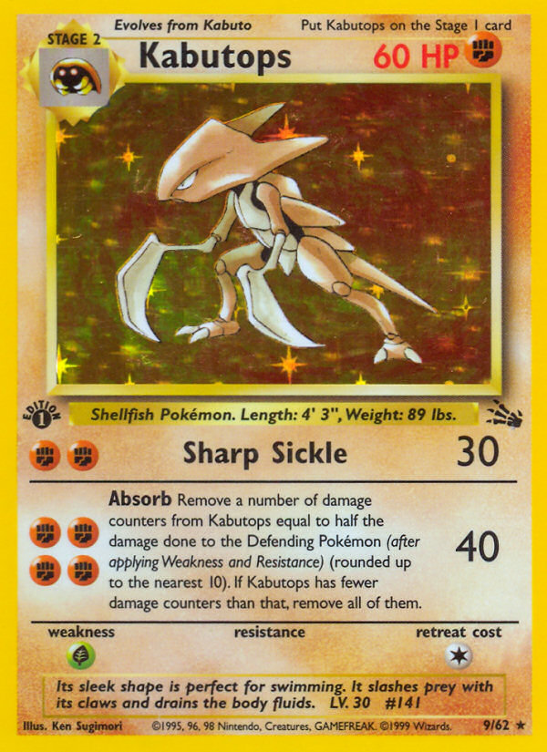 Kabutops (9/62) [Fossil 1st Edition] | Exor Games Bridgewater