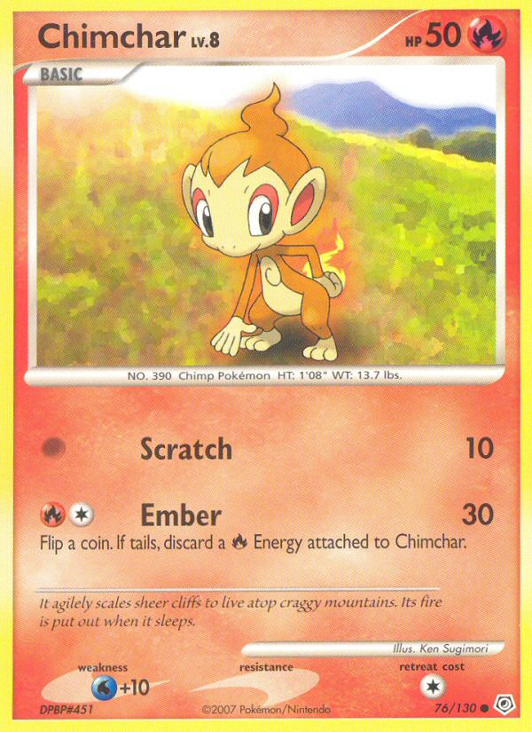 Chimchar (76/130) [Diamond & Pearl: Base Set] | Exor Games Bridgewater