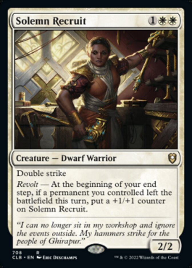 Solemn Recruit [Commander Legends: Battle for Baldur's Gate] | Exor Games Bridgewater