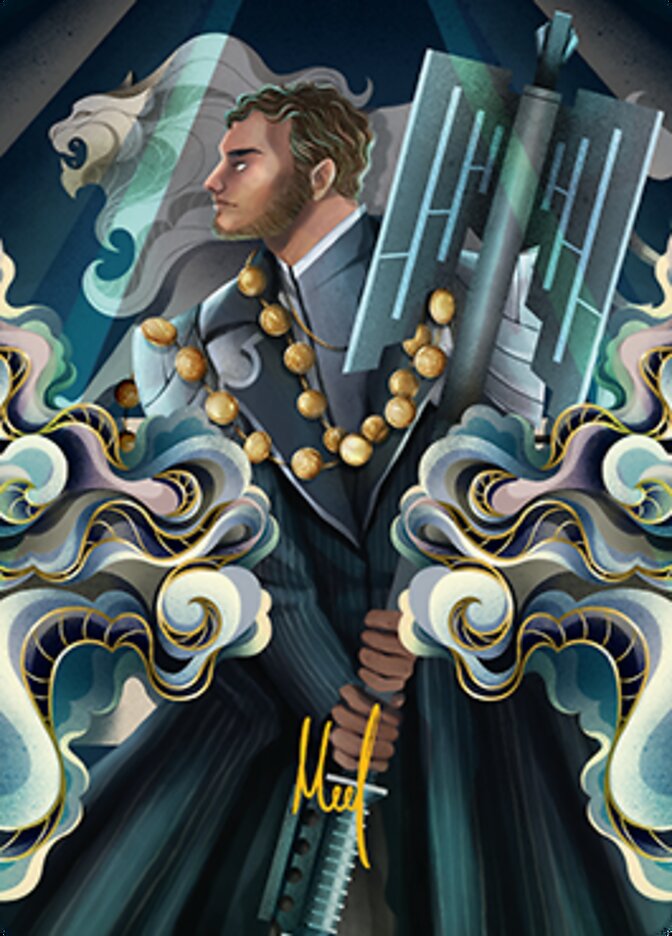 Rafiq of the Many Art Card (Gold-Stamped Signature) [Streets of New Capenna Art Series] | Exor Games Bridgewater