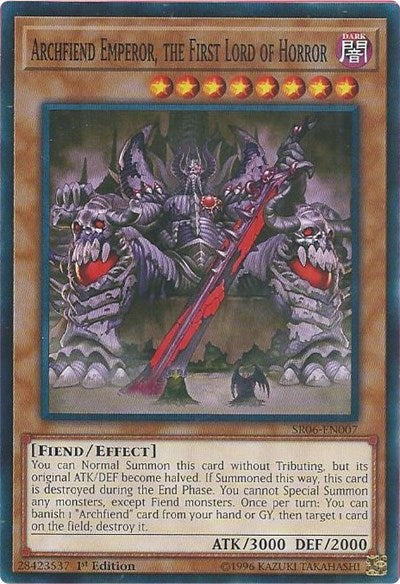 Archfiend Emperor, the First Lord of Horror [SR06-EN007] Common | Exor Games Bridgewater